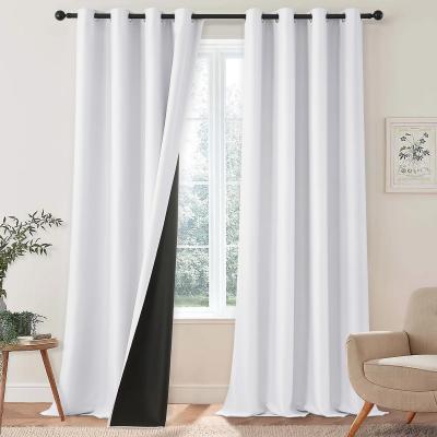 Rideau Thermique pour Salon Moderne Balcon Contre Froid avec Noir Doublure Ri...