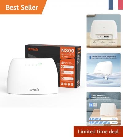 Tenda 4G03 : Routeur Haute Vitesse 4G avec Port Ethernet   2 Ans de
