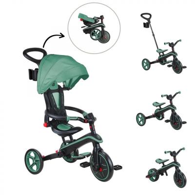Tricycle Globber Explorer 4 en 1 Pliable �volutif Vert Olive trottinette enfant