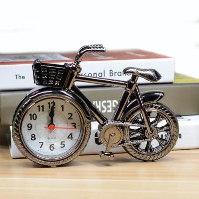 Clock Vintage Bike Retro Clock Black Home Decoration Office Nightstand