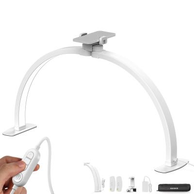 Basics Lampe � Ongles Demi Lune 73 cm pour Bureau, Lampe Arc Pliable 36 W