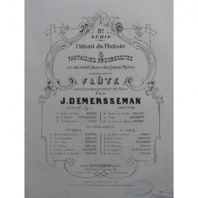 Fantaisie Jules Demersseman sur fl�te � piano B�atrice di Tenda c1867