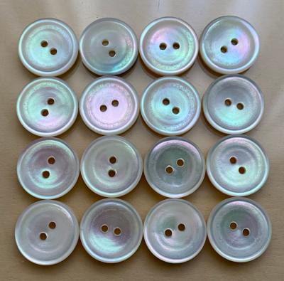 Nacre v�ritable 13 mm   Lot de 16 boutons vintage