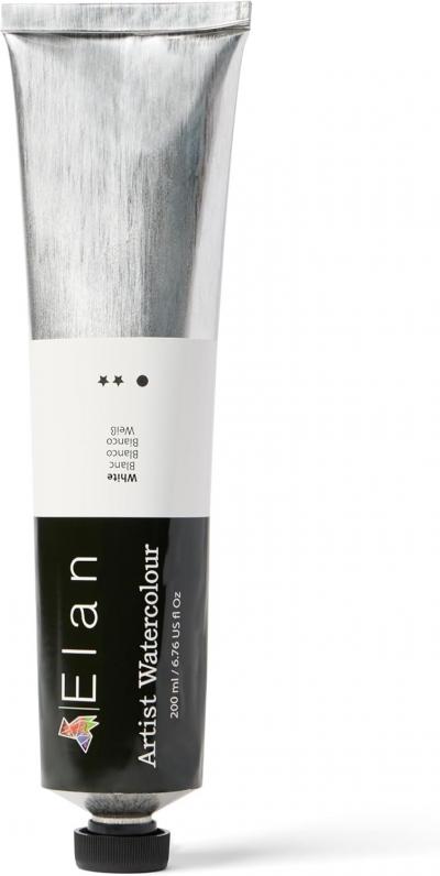 Elan Tube de Peinture Aquarelle Blanche | Tube 200ml | pour Toile | NEUF