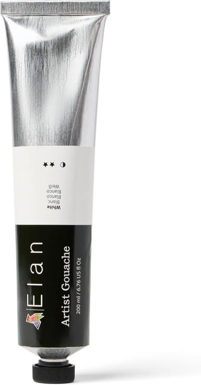 Elan Tube de Gouache Blanche | Peinture Gouache | Tube 200ml | pour Toile | NEUF