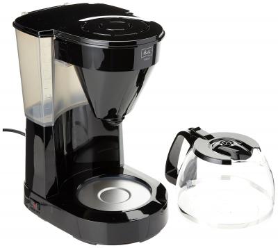Cafeti�re Easy Filter avec carafe en verre, capacit� 10 tasses (125 ml), noire