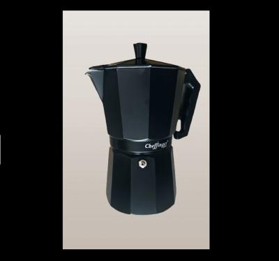 cafeti�re italienne 300 ml  6 petite tasses avec couvercle en noir