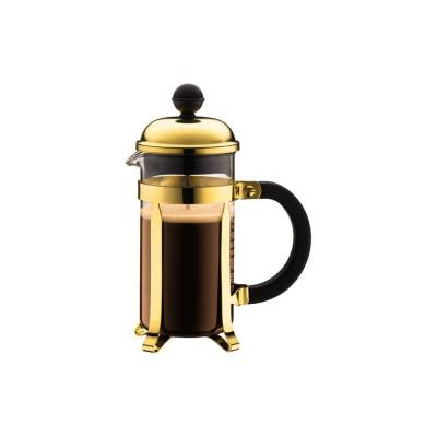 Cafetiere a piston   BODUM   Chambord   0,35 L   3 tasses   Acier inox   Or