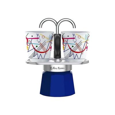 Set cafetiere italienne   2 tasses   BIALETTI   Mini express KANDINSKY   100 ml
