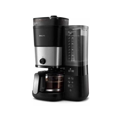 CAFETIERE AVEC BROYEUR OU CAFE MOULU AFFICHAGE LED PROG 10T BAC A GRAIN PHILIPS