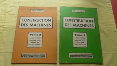 Construction des Machines   Pierre Poignon   2 tomes   1965