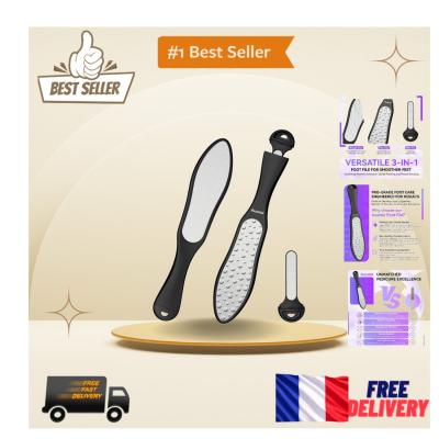 R�pe Pieds Double Face Professionnelle en Acier Inoxydable   P�dicure � Domicile
