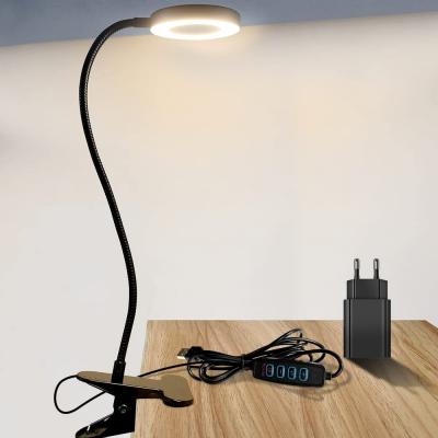 Lampe de Bureau LED,Lampe Clip avec Chargeur USB,360� Flexible Lampe de Lecture
