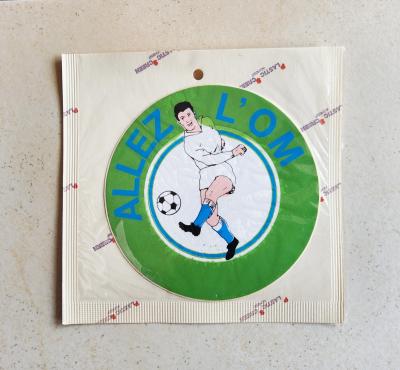 autocollant ancien 1970 ALLEZ L'OM Olympique de Marseille Football�vintage