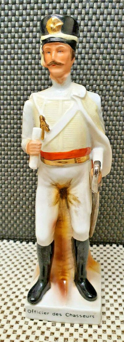 Antique Porcelain Figurine Military Officer Hunter Army Soldier Empire