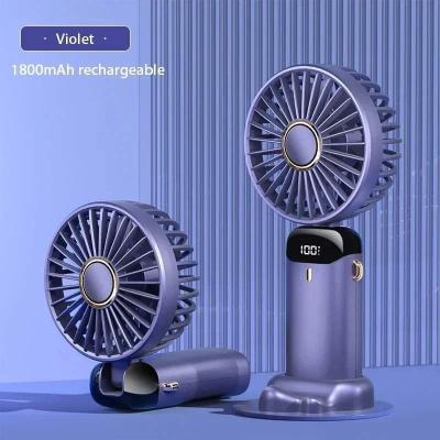 Mini Ventilateur de Cou Portable USB �cran LED Support T�l�phone Rechargeable