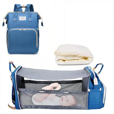 Sac � dos pliable pour lit de b�b�, sac de voyage �tanche avec chargeur USB