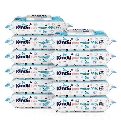 Lingettes Humides pour B�b�s Pure Water 99%  12x60 Pi�ces Lingettes Humides  ...