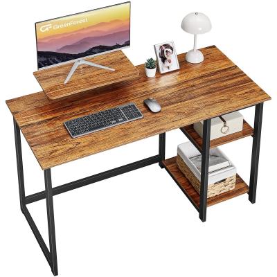 Bureau avec Support de Moniteur, 100x50cm Bureaux avec �tag�res R�versibles, ...