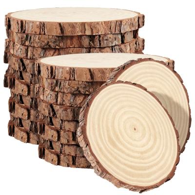 Lot de 20 tranches de bois naturel brut avec �corce  1416 cm  Disques de bois...