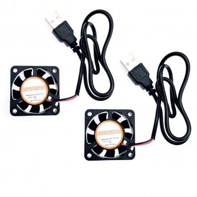 2x 40x40x10 mm DC 5V Mini ventilateurs refroidissement silencieux USB avec fi...