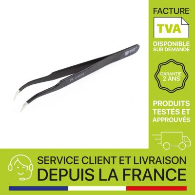 Brucelles courb�es antistatiques acier inox r�paration mobile