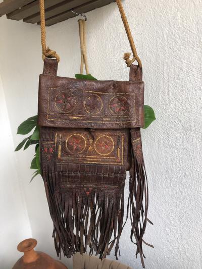 Sacoche Marocaine Berb�re Ethnique Choukara Ancienne