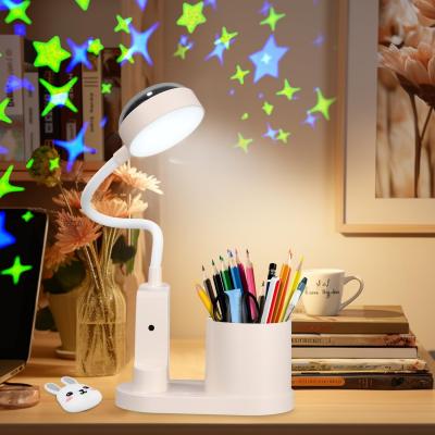 Lampe de Bureau LED pour Enfants, Lampes de Table Sans Fil Rechargeable