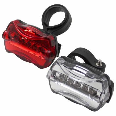 Eclairage velo a pile kit sur cintre tige de selle p2r a leds (kit 2 pieces) noi