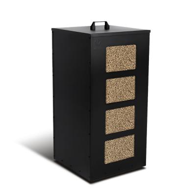 R�servoir � Granul�s en M�tal avec Roulettes Bo�te � Pellets 45kg avec Tamis