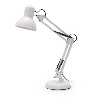 CHARLESTON XL: Lampe de bureau Architecte, blanc, douille E27