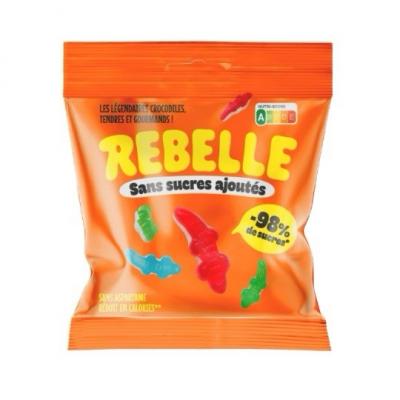 Lot de 3  bonbons sans sucres crocodile tendres  Nutriscore A rebelle 50g