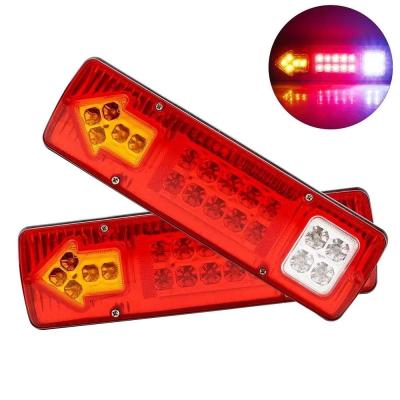 2X FEUX ARRIERE LED 12V COMPLET REMORQUE CAMION VAN CARAVANE ETANCHE HOMOLOGUE