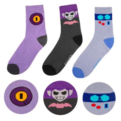 Brawl Stars   Coffret de 3 paires de chaussettes   8 Bit, Rico, Mortis