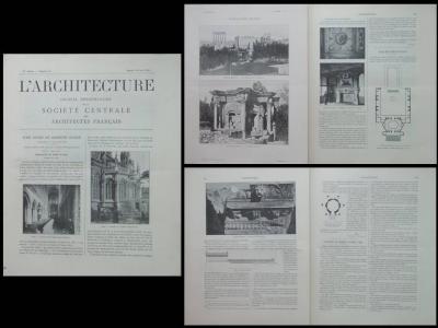 L'ARCHITECTURE n�33 1905 BAALBEK, TEMPLE DE VENUS, TEMPLE DU SOLEIL