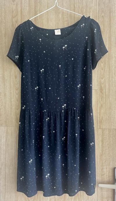 Robe L�g�re Bleu Marine Imprim� Palmiers Des Petits Hauts