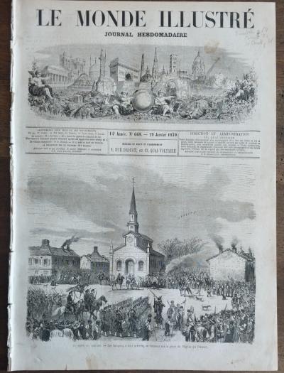 Le Monde Illustr� 1870 Greve du Creuzot Mines Pecheurs du Conquet Finist�re