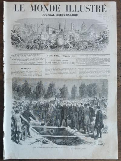 Le Monde Illustr� 1870 Fun�railles de Victor Noir Danse Java ile St Maure Grece