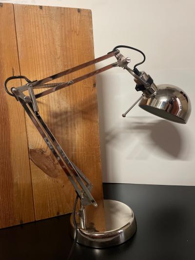 Lampe de bureau articul�e en m�tal chrom� type architecte IKEA