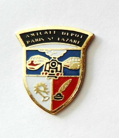 RNT N- Pin's blason Amicale D�p�t Paris Saint Lazare gare train
