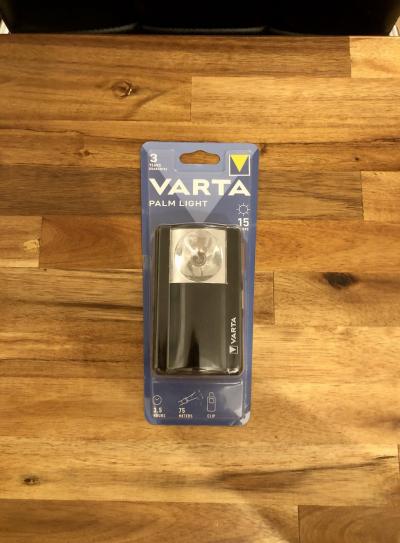 Lampe De Poche en M�tal VARTA   Boitier en M�tal VARTA Palm Light   Noir   Neuve