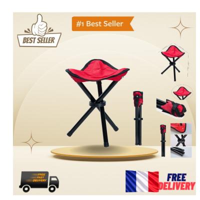 Si�ge de Camping Pliable Rouge   L�ger et Pratique pour Activit�s Ext�rieures