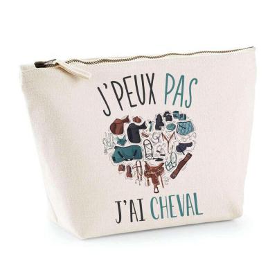 Trousse Cheval J'peux Pas | Pochette Equitation Toilette Maquillage Id�e Sac