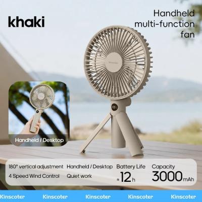 Ventilateur Rechargeable   Pliable avec Tr�pied et Affichage LED   3000mAh