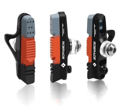 PAIRE DE PATINS DE FREIN ROUGE V BRAKE VELO VTT VTC VILLE UNIVERSEL  JANTE ALU