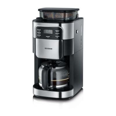 SEVERIN 4810 Cafetiere filtre avec broyeur int�gr�   Noir et inox   1000W   1,4