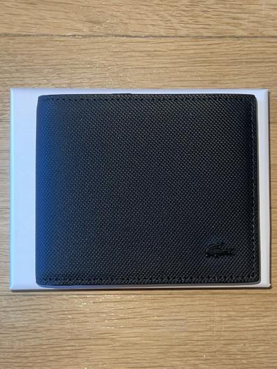 Portefeuille Homme Lacoste Noir Neuf Avec Bo�te Cadeau