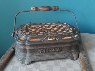 Lampe CHAUFFERETTE Corneau Alfred Charleville ancien objet d�tourn� Cr�ation uni