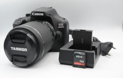 Canon EOS 4000D objectif Tamron 18 200 VC