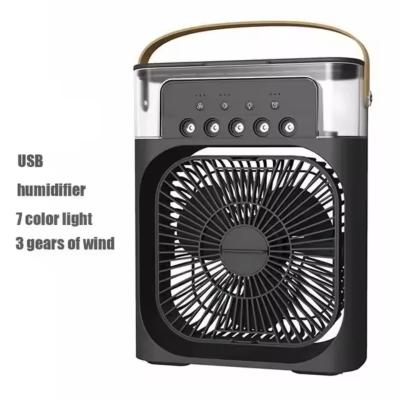 Mini Refroidisseur d'Air 3 en 1 Ventilateur Humidificateur USB Portable 7 Couleurs LED Veilleuse 600ML